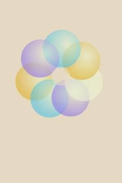 Abstract Overlapping Bubbles Stock Photos