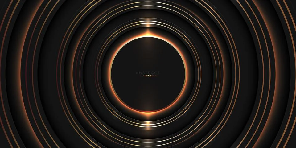 Abstract Overlapping Circles Background with luxury glow effect Stock Illustration