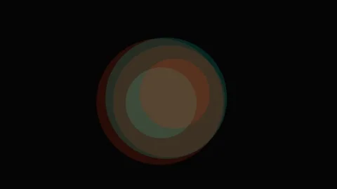 Abstract overlapping circles move with soft transparency on black backgroun.. Video stock 341658566