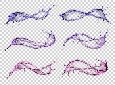 Abstract of overlapping colorful brain circuits on dark background transparent 스톡 일러스트