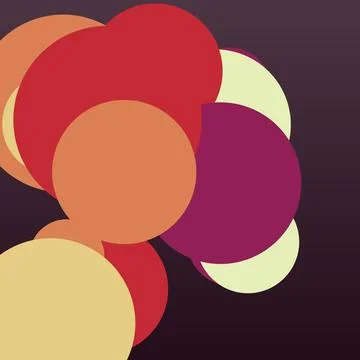 Abstract overlapping colorful circles with gradient blend effect Stock Illustration