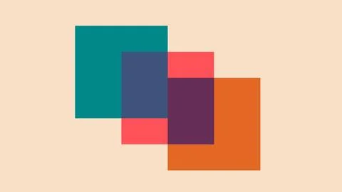 Abstract Overlapping Colorful Squares Background Stock Illustration