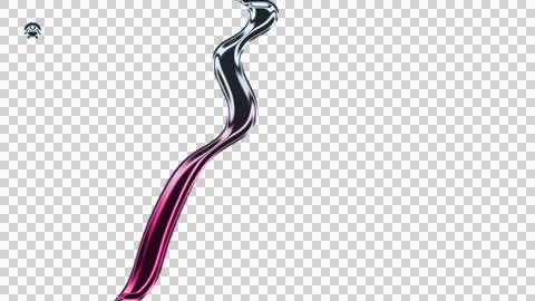 Abstract of overlapping curved lines in purple and white on dark background Stock Illustration