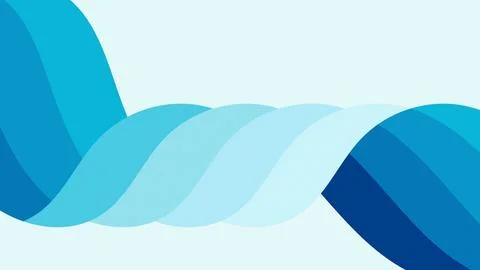 Abstract Overlapping Curves in Gradient Flow on Light Background Stock Illustration