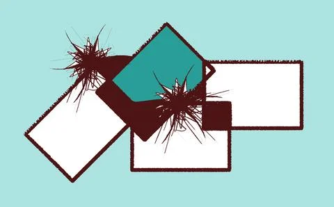 Abstract Overlapping Geometric Collage 스톡 일러스트