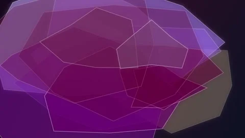 Abstract overlapping geometric polygons shifting colors in modern motion de.. Stock Footage 347199615