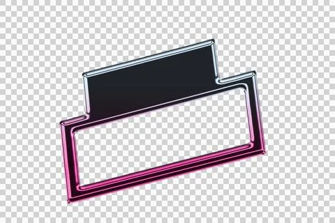 Abstract of overlapping geometric shapes in black white and pink transparent Stock Illustration
