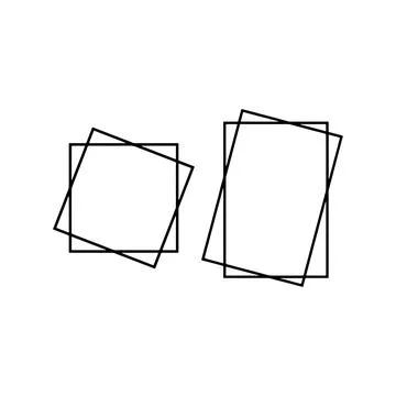 Abstract overlapping geometric square shapes. Vector illustration design. Stock Illustration