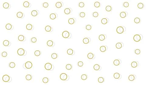 Abstract Overlapping Gold and Gray Circles Pattern on White Background Stock Illustration