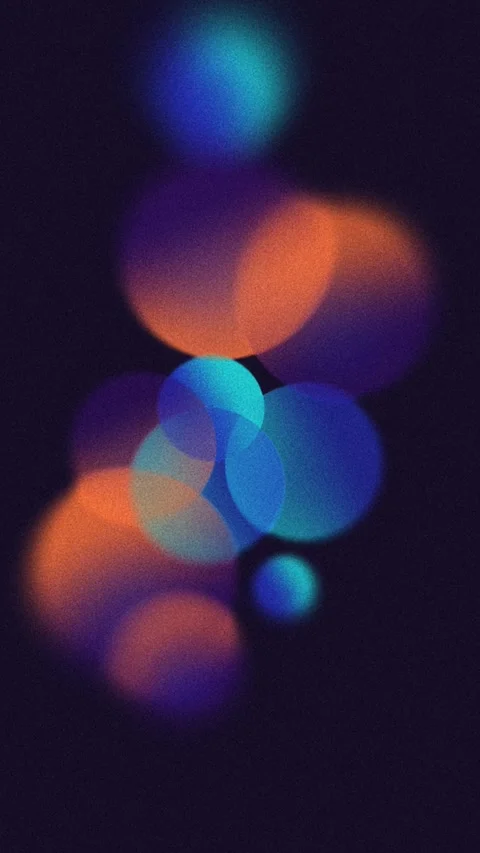 Abstract overlapping gradient circles with vivid retro noise vertical loop Stock Footage 347205434