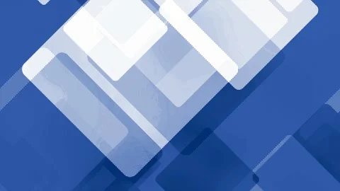 Abstract overlapping halftone blue and white rounded squares, dynamically Stock Footage 346864297