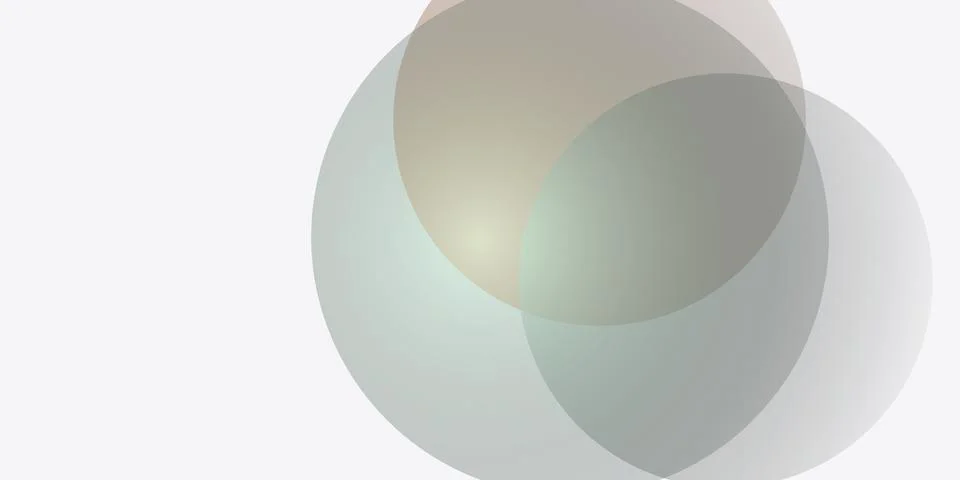Abstract overlapping light circles design Stock Illustration