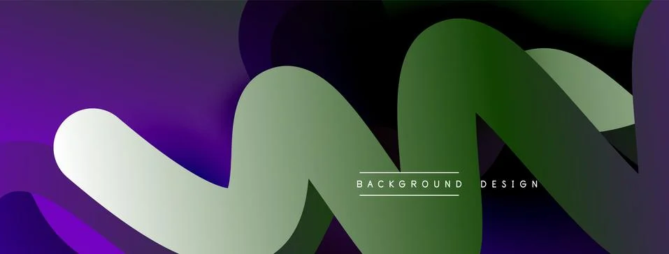 Abstract overlapping lines and circles geometric background with gradient colors Stock Illustration