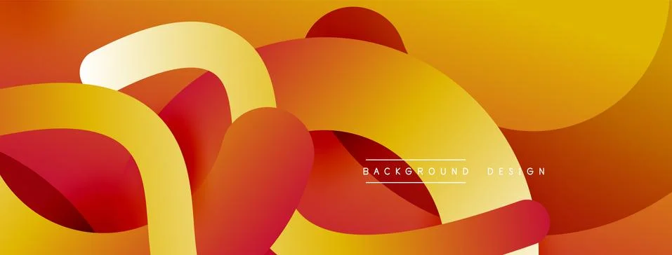 Abstract overlapping lines and circles geometric background with gradient colors Ilustración de archivo