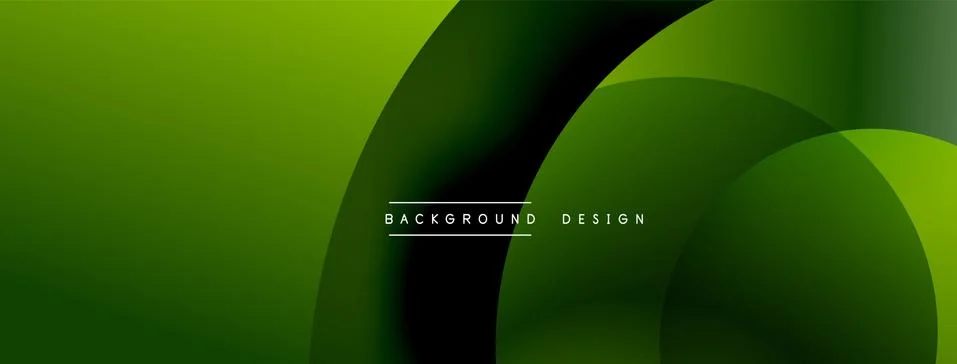 Abstract overlapping lines and circles geometric background with gradient colors Stock Illustration
