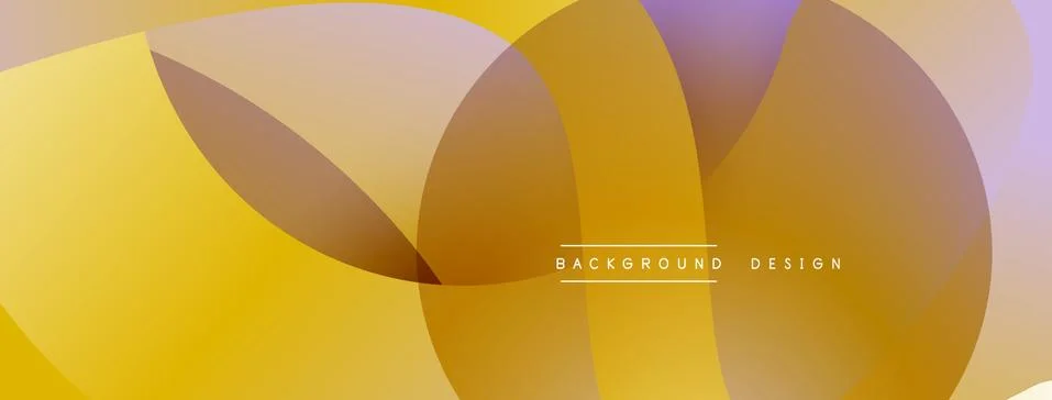 Abstract overlapping lines and circles geometric background with gradient colors Stockillustratie