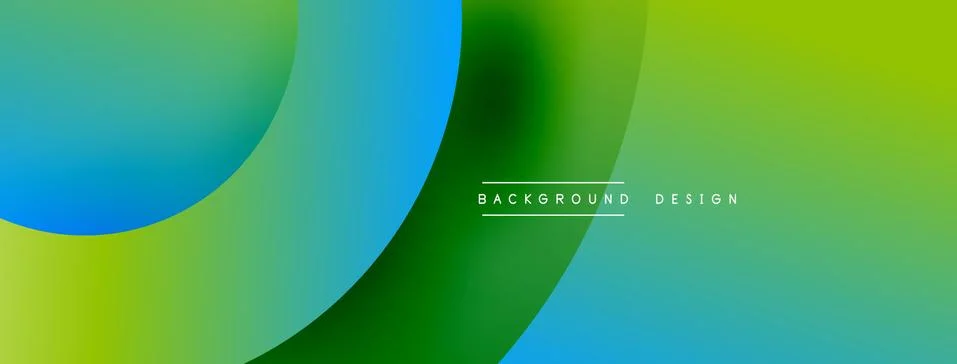 Abstract overlapping lines and circles geometric background with gradient colors Stockillustratie