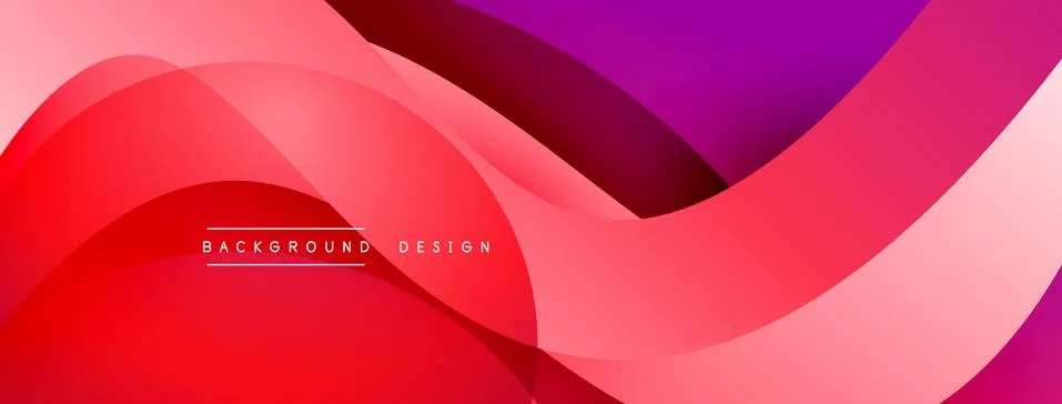 Abstract overlapping lines and circles geometric background with gradient colors Stock Illustration