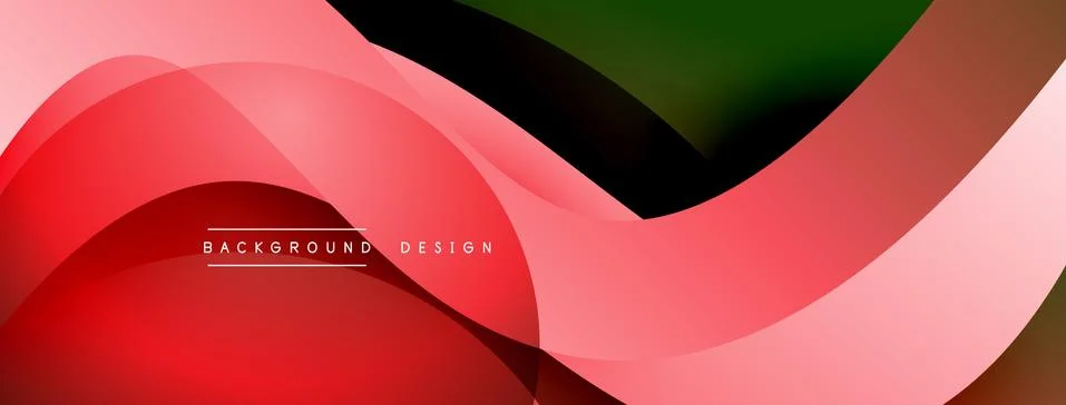 Abstract overlapping lines and circles geometric background with gradient colors Stock Illustration