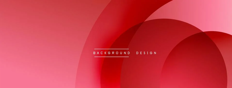 Abstract overlapping lines and circles geometric background with gradient colors Stock Illustration