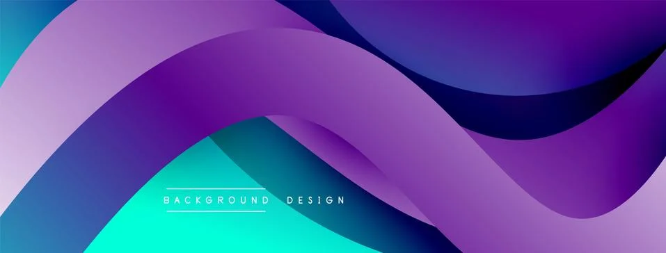 Abstract overlapping lines and circles geometric background with gradient colors Stock Illustration