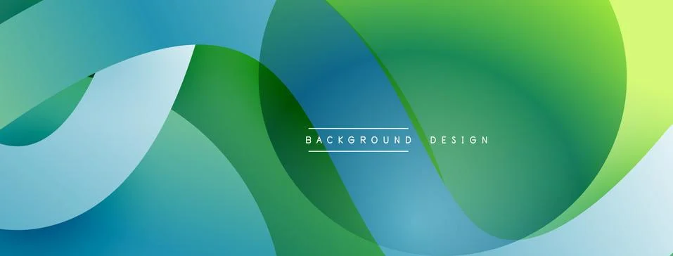 Abstract overlapping lines and circles geometric background with gradient colors Stock Illustration