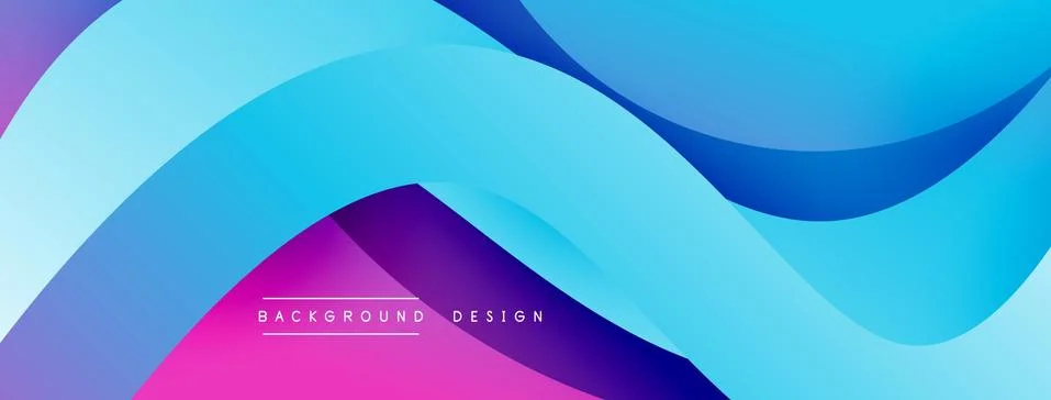 Abstract overlapping lines and circles geometric background with gradient colors Stock Illustration
