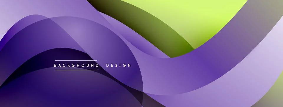 Abstract overlapping lines and circles geometric background with gradient colors Stock Illustration