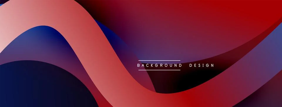 Abstract overlapping lines and circles geometric background with gradient colors Ilustración de archivo