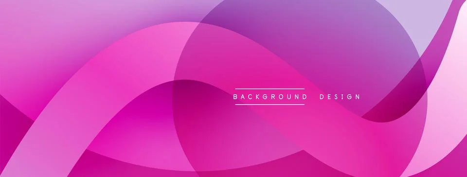 Abstract overlapping lines and circles geometric background with gradient colors Stockillustratie
