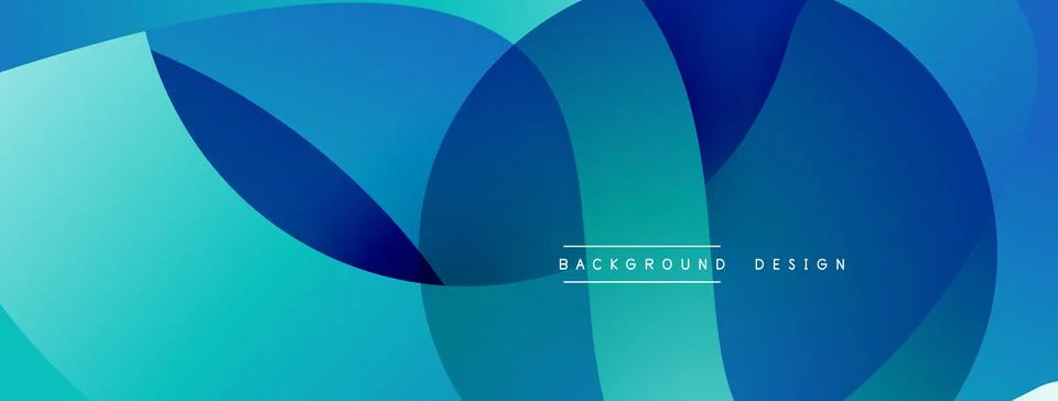 Abstract overlapping lines and circles geometric background with gradient colors Stockillustratie