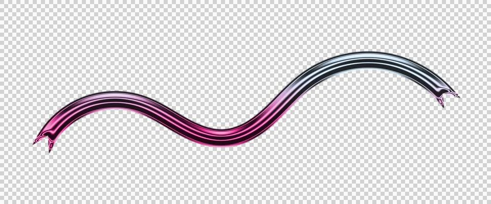 Abstract of overlapping multicolored curved lines on dark background transparent Stock Illustration
