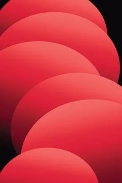 Abstract overlapping red circles background representing soft dimensional l.. Stock-Illustration