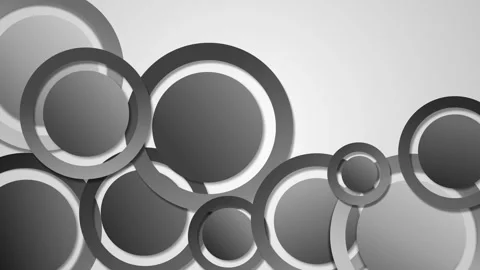 Abstract overlapping rings circles minimal background animation Vídeos de archivo 333909049