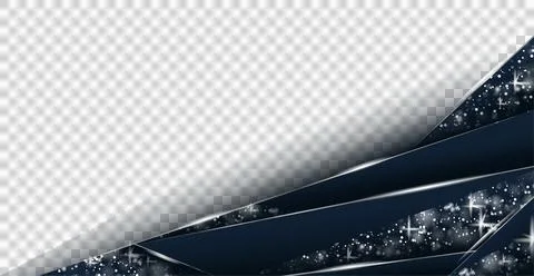 Abstract overlapping shards scattering star dots and showing silver edges on Stock Illustration