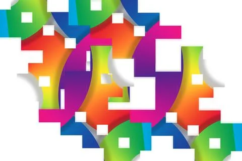 Abstract Overlapping Spectrum Pixel Geometry Background Stock Illustration