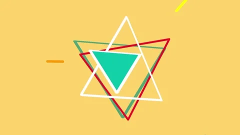 Abstract Overlapping Triangles Stock Footage 346804287