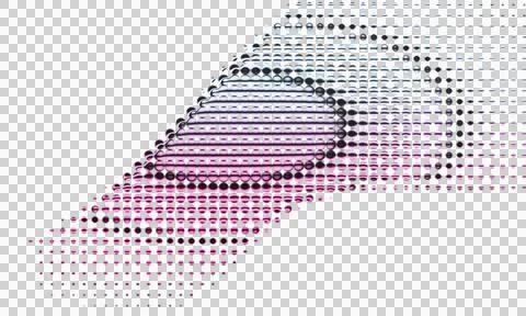 Abstract of overlapping wavy lines in purple and green with dark background Stock Illustration