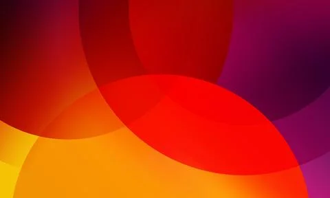 Abstract Overlay of Circles in Warm Colors Illustration Background Design Stock Illustration