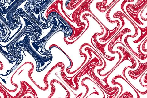 Abstract overlay wave pattern american flag retro effect illustration graphic Stock Illustration