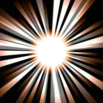 Abstract oversaturated background with rays coming from center Stock Illustration