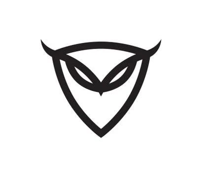 Abstract Owl Emblem. Isolated Vector Illustration Stock Illustration