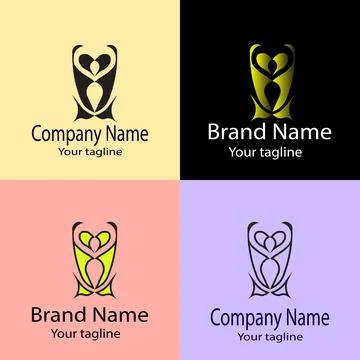 Abstract Owl Emblem logo Stock Illustration