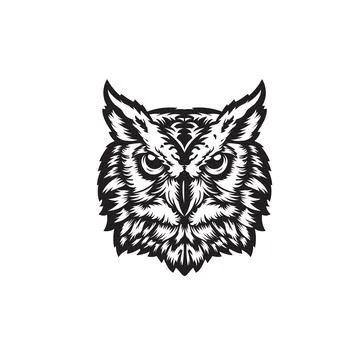 Abstract owl head Vector illustration Stock Illustration