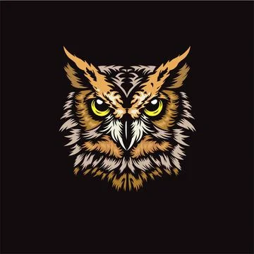 Abstract owl head Vector illustration Stock Illustration