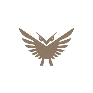 Abstract owl icon Illustrazione stock