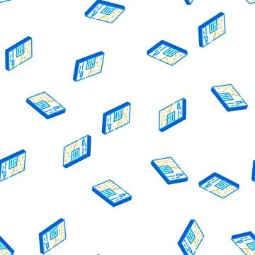 Abstract package isometric icon seamless pattern Stock Illustration