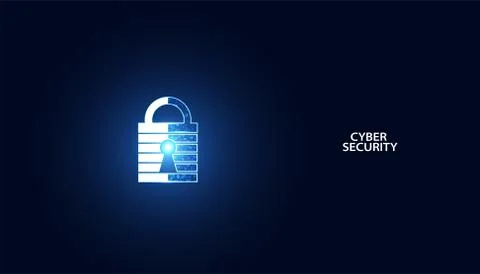 Abstract padlock cyber security concept Protection of information in the onli Stock-Illustration