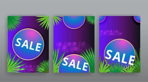 Abstract page templates set, retro wave creative hipster, silver metalic tech Stock Illustration