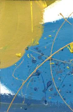 Abstract pained canvas. Desert effect acrylic splashes Illustrazione stock